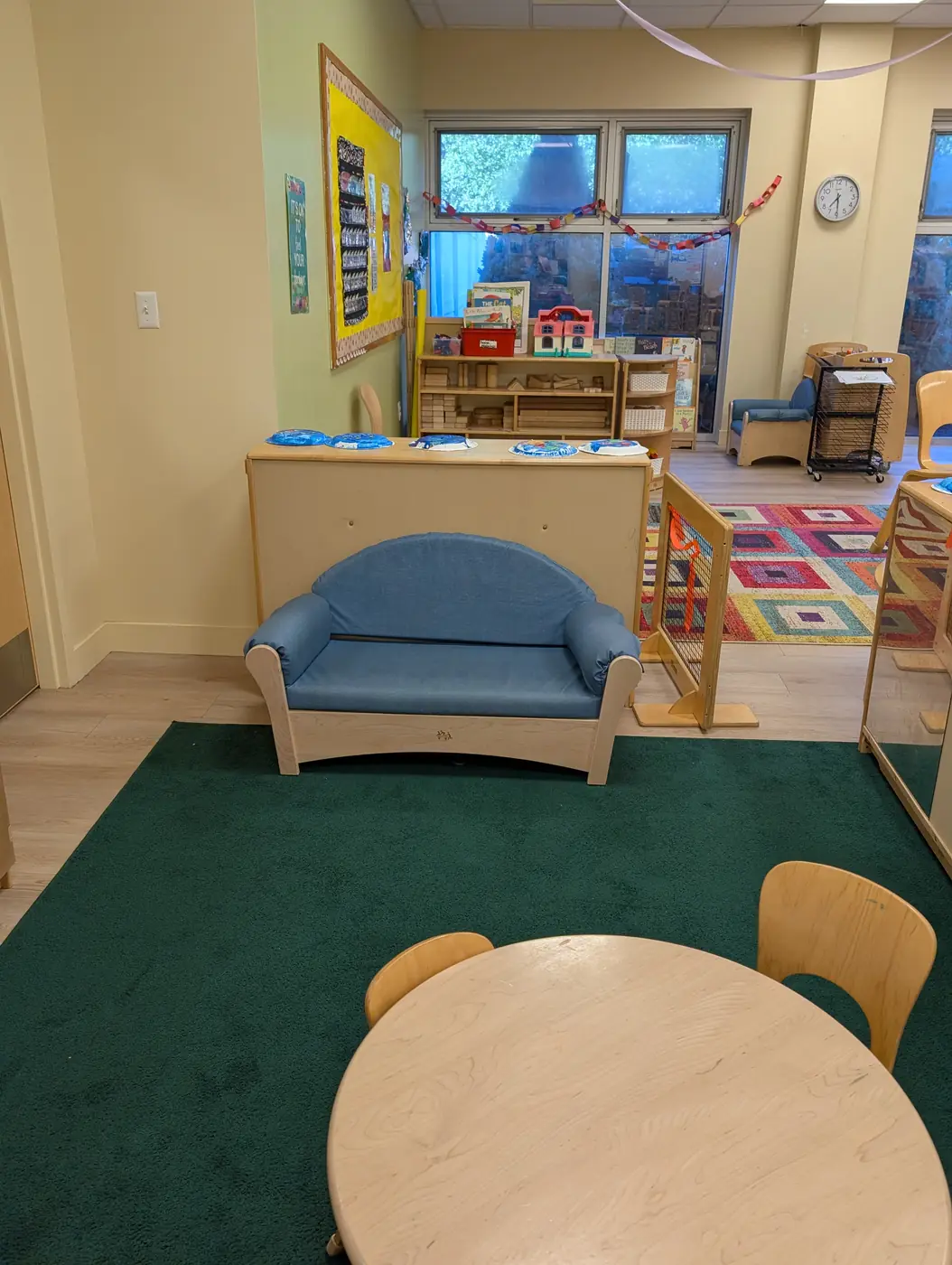 A cozy classroom seating area at Blossom Station
